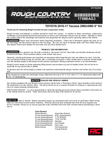 Installation Manual